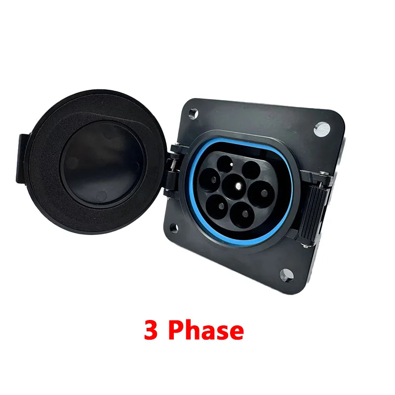Erobot véhicule électrique voitures charge Evse Type 2 prises d'entrée EV 16A-32A 1P 3 phases pour IEC 62196-2 EV chargeur adaptateur prise