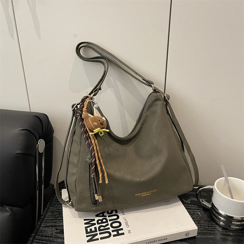 Large Capacity Women's Tote Bag, Fashionable Luxury Crossbody Bag, Simple and Versatile Shoulder Bag