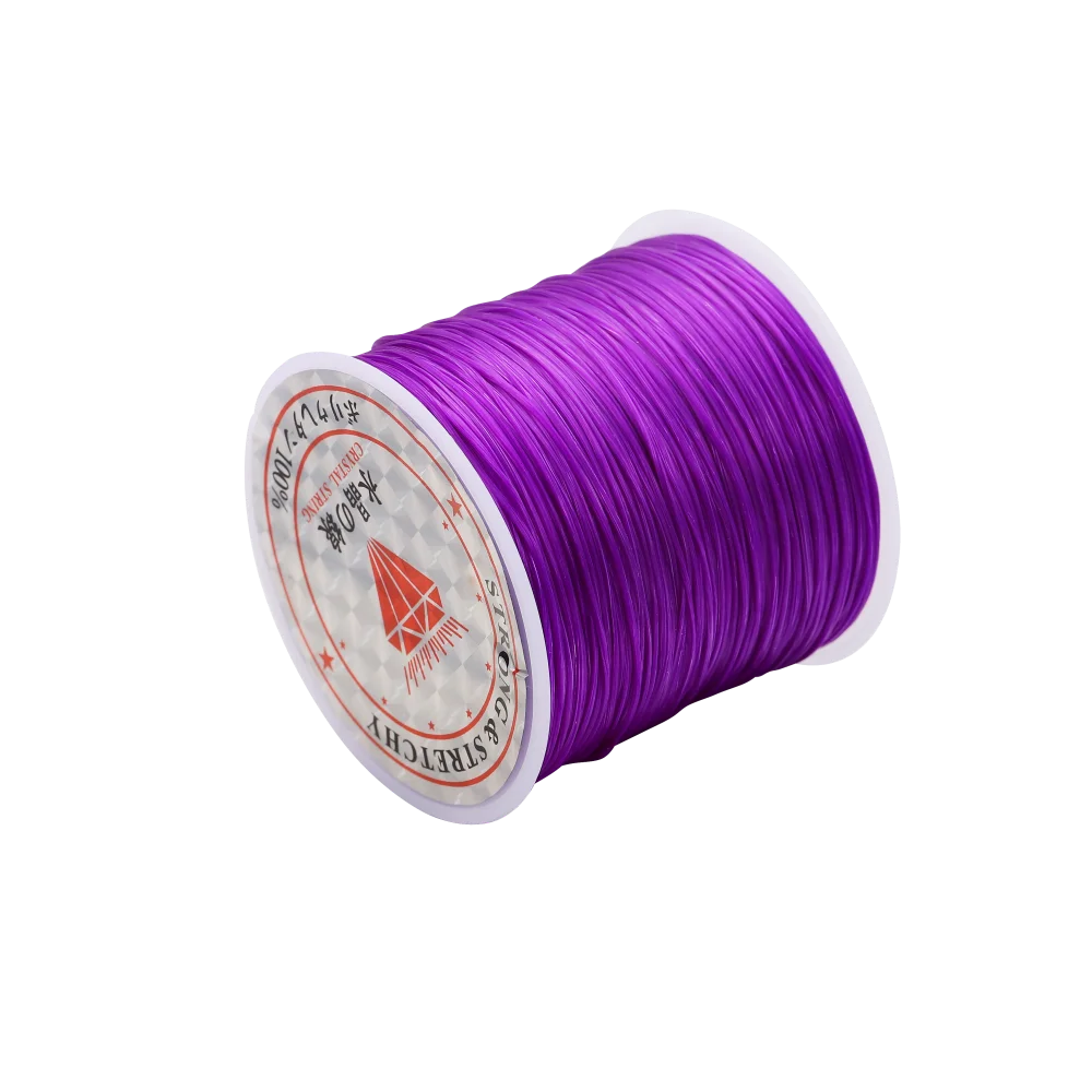 Fil élastique rond en cristal, 10 mètres, 0.7mm, cordon extensible en caoutchouc et Nylon pour la fabrication de bijoux, Bracelet de perles