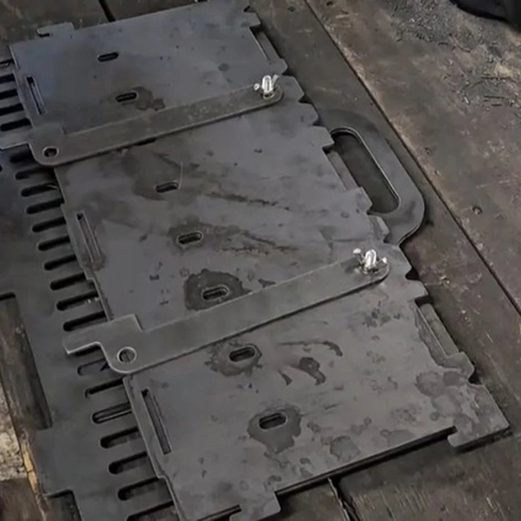 Barbecue pliant Compact portatif extérieur d'acier inoxydable pour les grilles de fente de Camping et de fêtes 40*22*10 cm