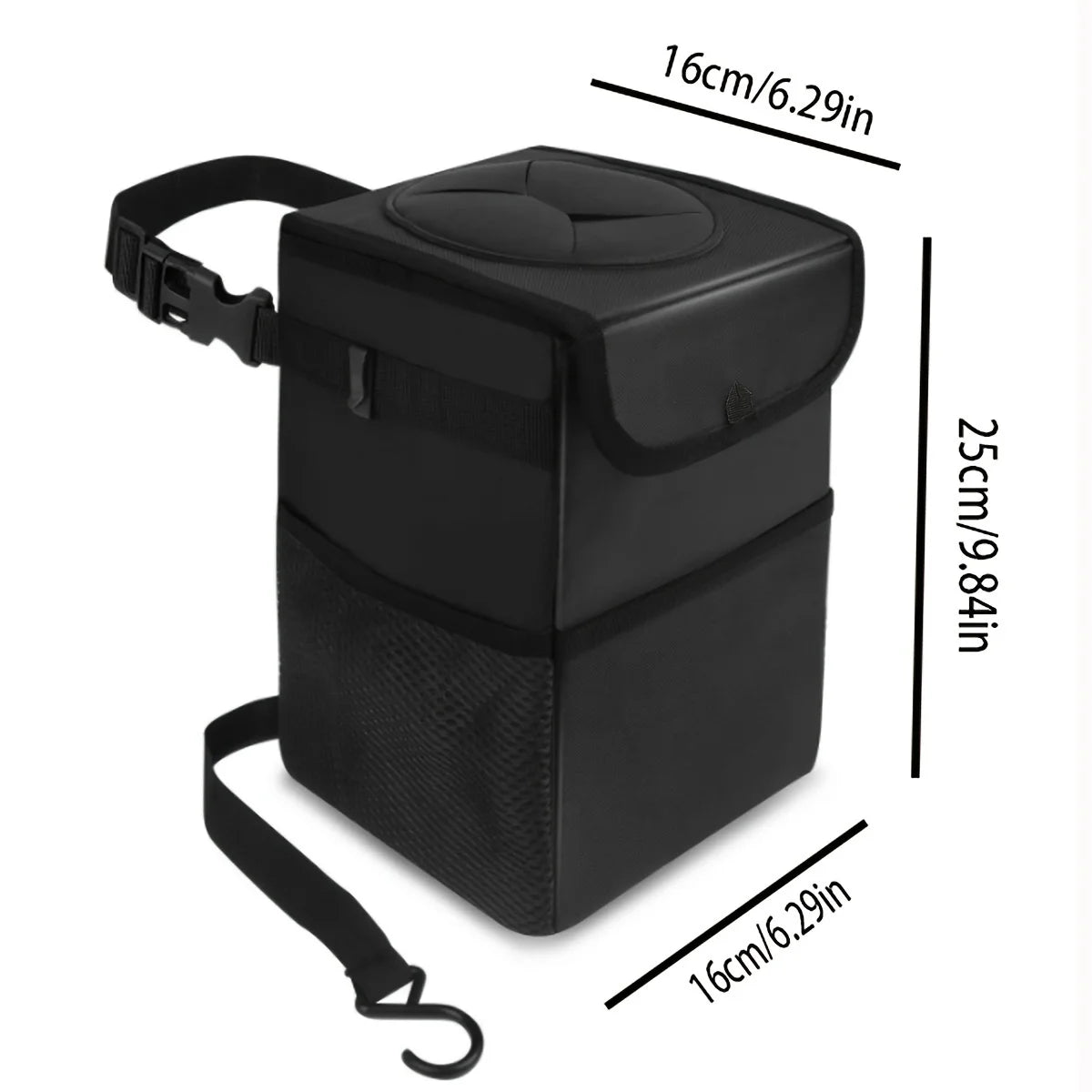 Poubelle de voiture avec couvercle, boîte de rangement pliante, poubelle de voiture étanche, rangement de siège de voiture