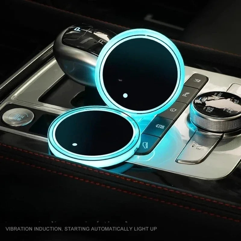 Tapis de tasse avec lumière ambiante pour XPeng Xiaopeng G6 G9 P7 P5 G3 2025 2024 2023, Modification intérieure pour XPeng G6 G9 P7 P5 G3