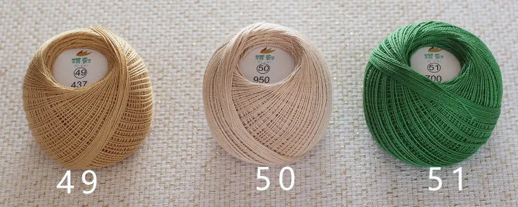 Fil de crochet en dentelle pour tricoter à la main, lignes de crochet, 100% coton, bricolage, pull d'été, taille 10 #, 10g
