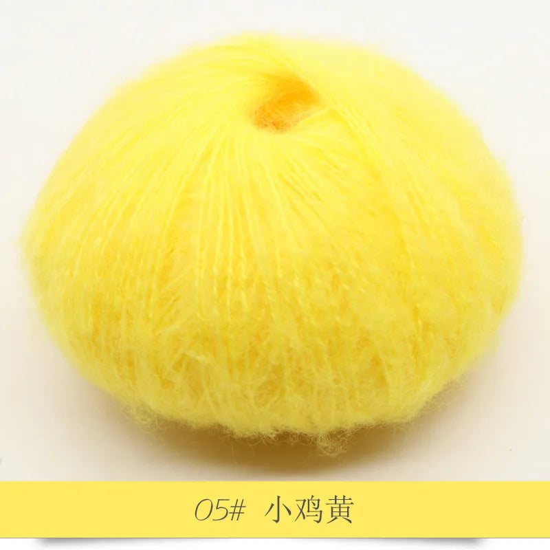 Fil Mohair tricoté à la main, 25g, 1 pièce, ligne de laine chaude au Crochet, pull shwal, écharpe
