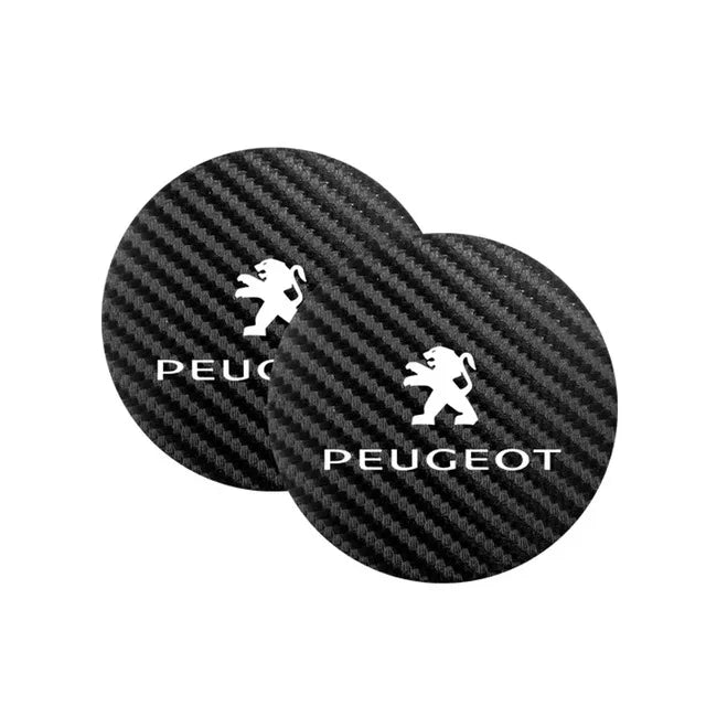 Tapis de tasse d'eau en cuir, 2 pièces, accessoires automobiles pour Peugeot 408 4008 308 3008 Rifter 5008 508 2008 208 301 RCZ 407 108