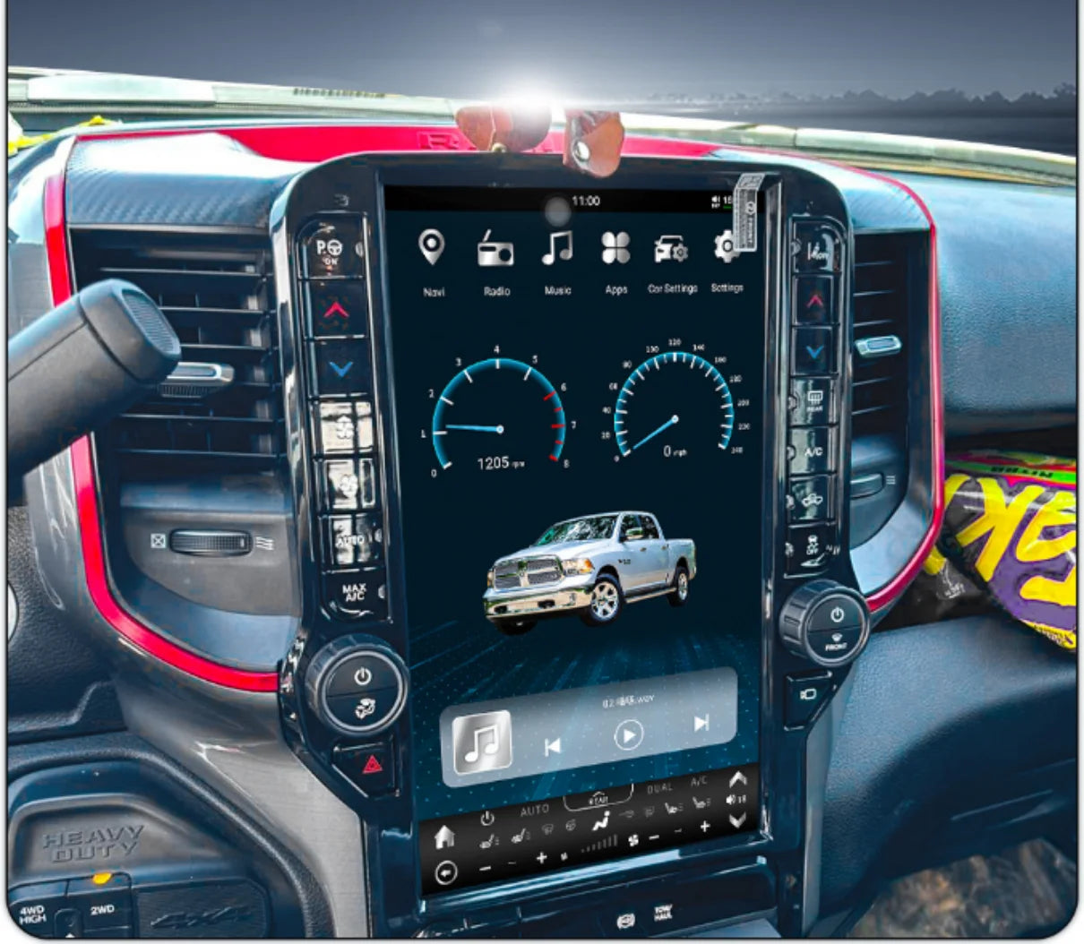 Écran de 13.6 pouces pour Dodge Ram 2019 – 2023, Navigation GPS Carplay, Android, voiture, multimédia, Radio, vidéo, lecteur Audio, unité principale stéréo