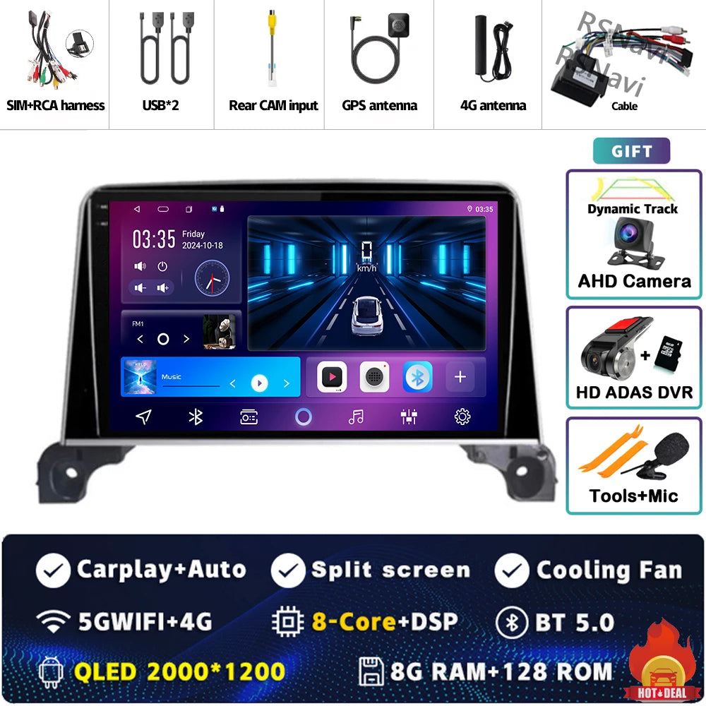 Autoradio Android 15 Carplay pour Peugeot 5008 4008 3008 2017 2018 2019 2020 lecteur vidéo multimédia Navigation GPS stéréo DVD BT