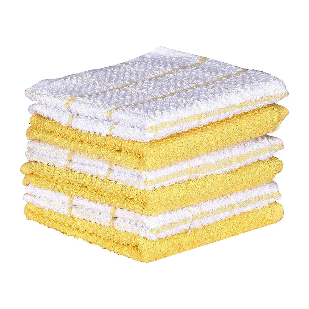 Ensemble de serviettes à vaisselle en coton éponge, six pièces, conçu pour absorber les déversements et les ustensiles de cuisine secs, matériau doux pour une utilisation douce