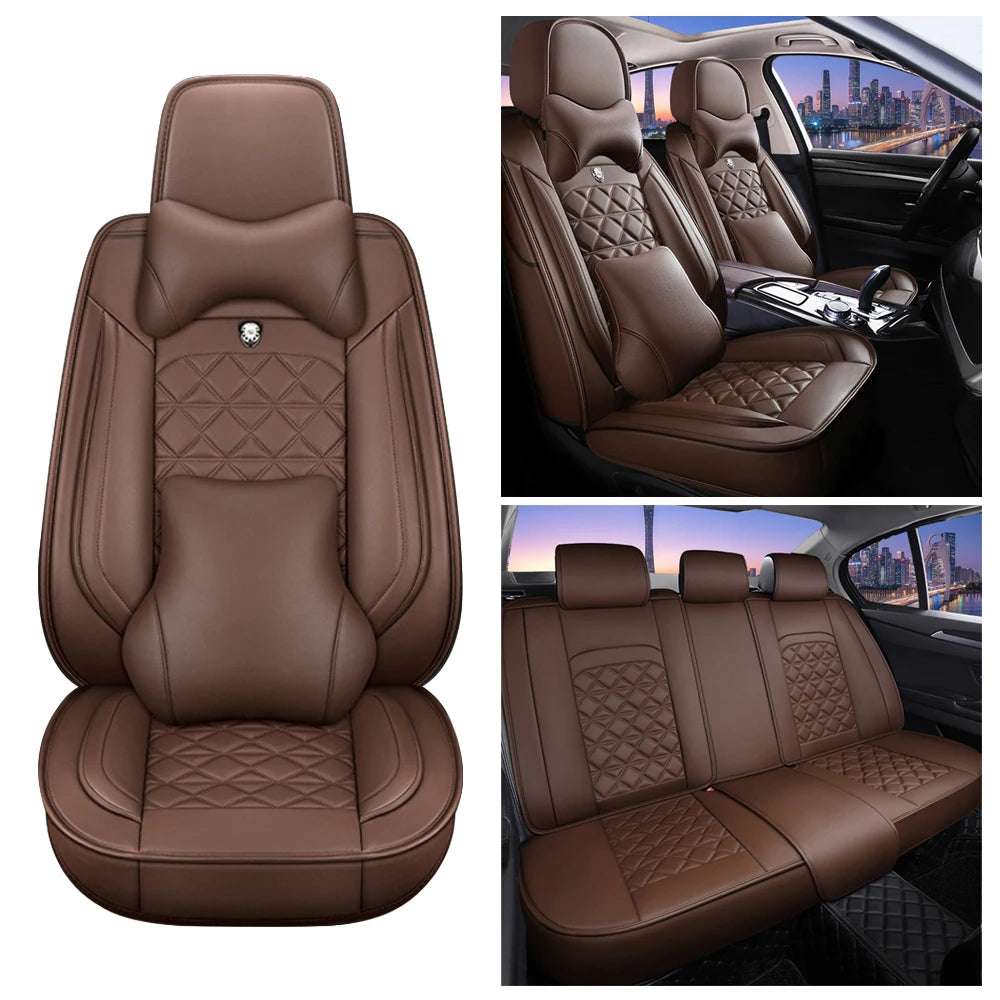 Housses de siège de voiture complètes, ensemble avant, banquette arrière séparée, pour voiture universelle, tissu, SUV, berline, fourgon, housses intérieures automobiles