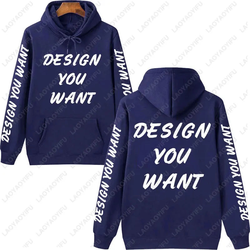 Sweat-shirt personnalisé avec photo, sweat-shirt confortable et chaud pour l'automne, unisexe, décontracté, texte imprimé personnalisé, sweat-shirt DIY tendance