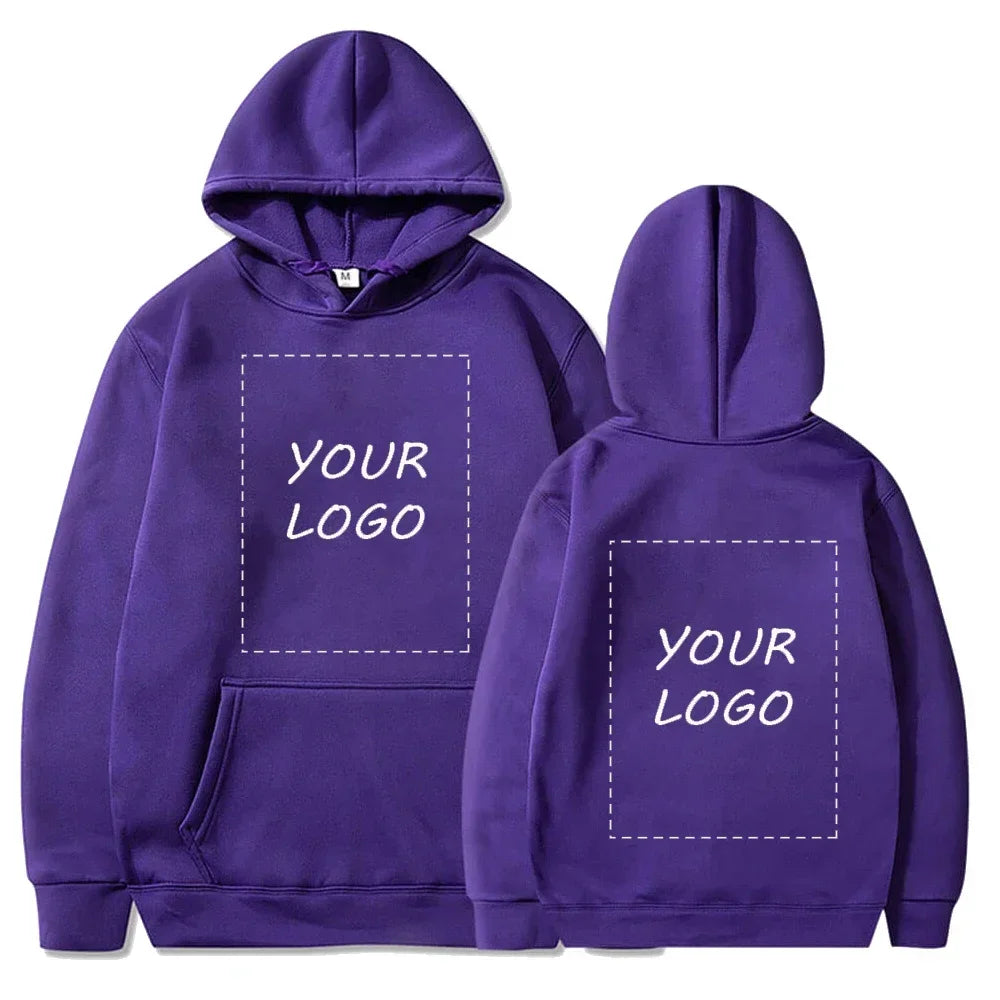 Logo/image de marque conçue sur mesure pour femmes et hommes, sweats à capuche DIY, pulls décontractés et sweats à capuche tendance partout