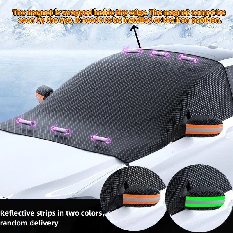 Couverture de neige de pare-brise de voiture, protection de fenêtre avant bloquée par la glace, accessoires automobiles extérieurs