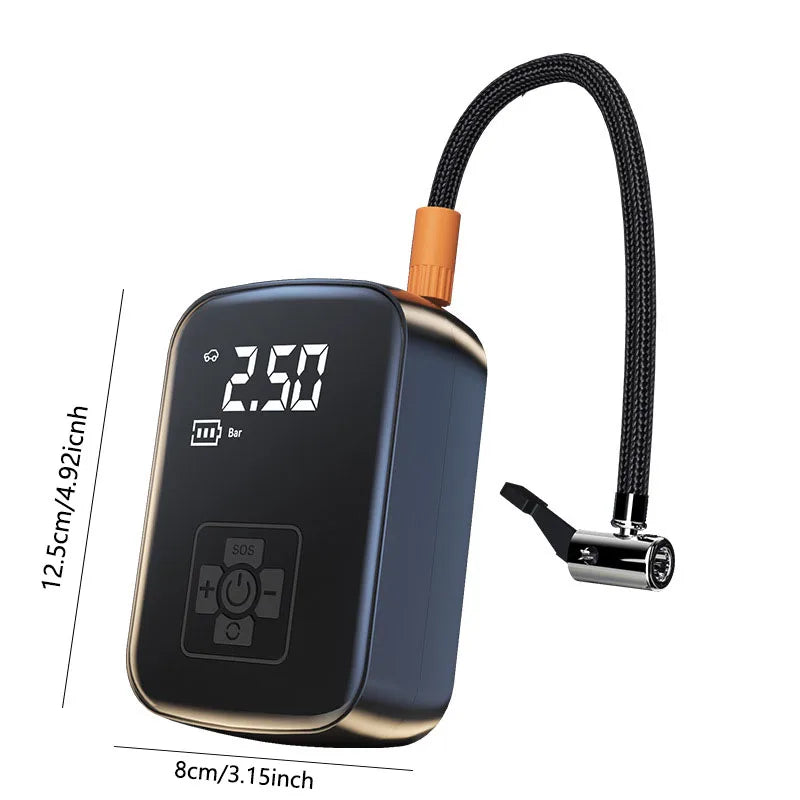 LEIBOO compresseur d'air de voiture filaire/sans fil 150PSI pompe de gonflage de pneu électrique Portable pour balles de pneu automatique de vélo de moto