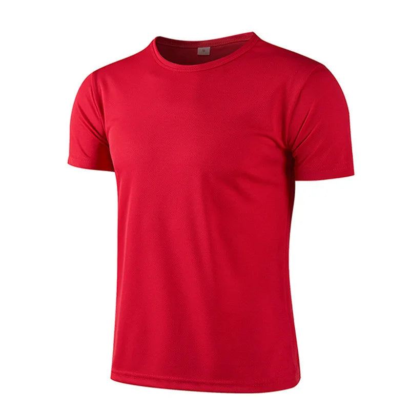 تيشيرت رياضي رجالي سريع الجفاف قطعة واحدة للجري وكرة القدم والهرولة واللياقة البدنية
