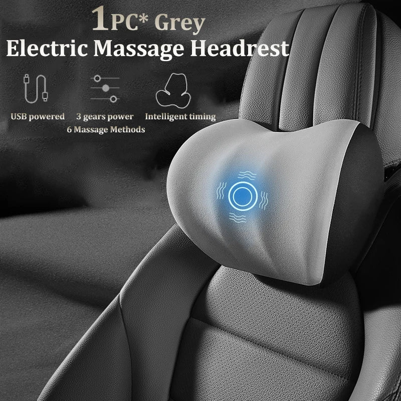 Coussin de dossier électrique pour siège de voiture, massage, sauna, soutien lombaire, vibration de la taille, oreiller cervical, accessoires intérieurs