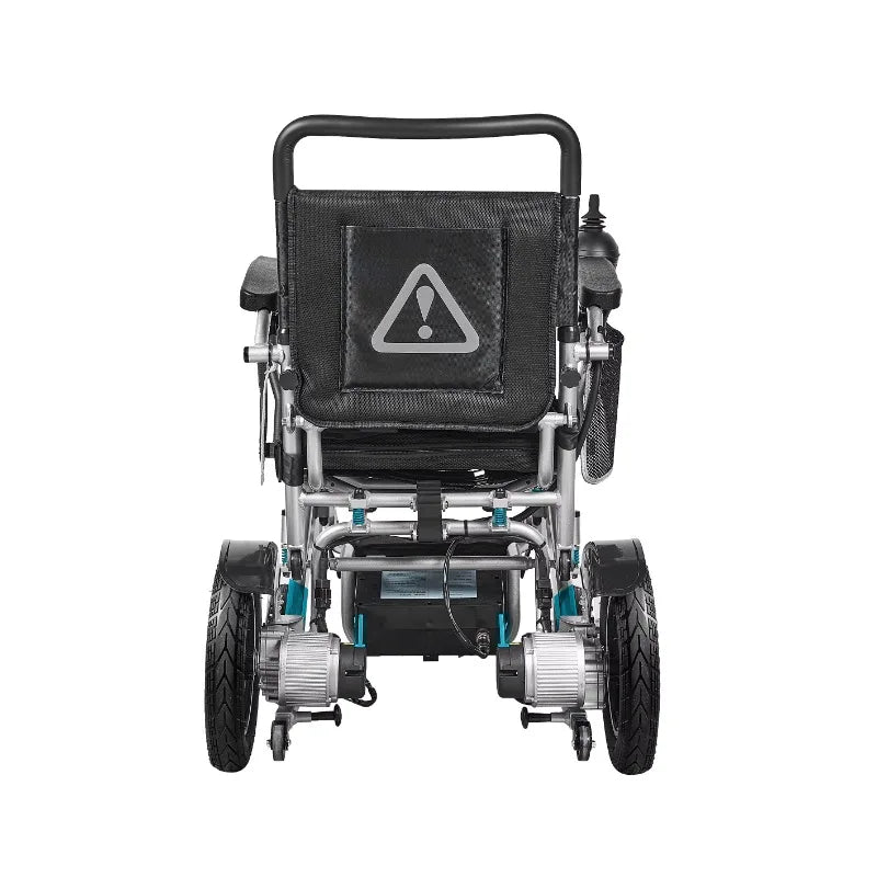 Fauteuil roulant pliable tout-terrain tout-terrain, télécommande, fauteuil roulant électrique de voyage en aluminium pour adultes handicapés