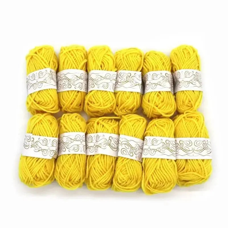Fournitures de tricot en fil multicolore, artisanat au Crochet pour le Crochet et le Kit de démarrage de fil à tricoter pour débutants 12 pièces