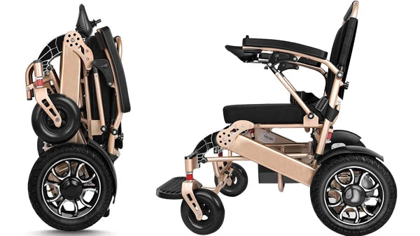 Fauteuil roulant électrique portable pour personnes âgées et handicapées, batterie au lithium de haute technologie 2024