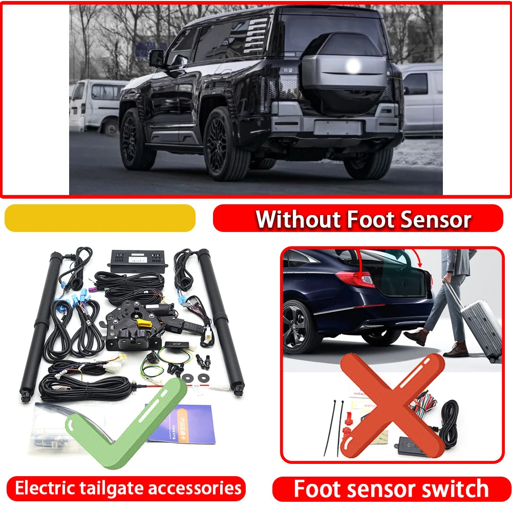 ZJCGO pour BYD Yangwang U8 U8L 2024 2025 2026 OEM système de Kit de levage de porte arrière électrique automatique