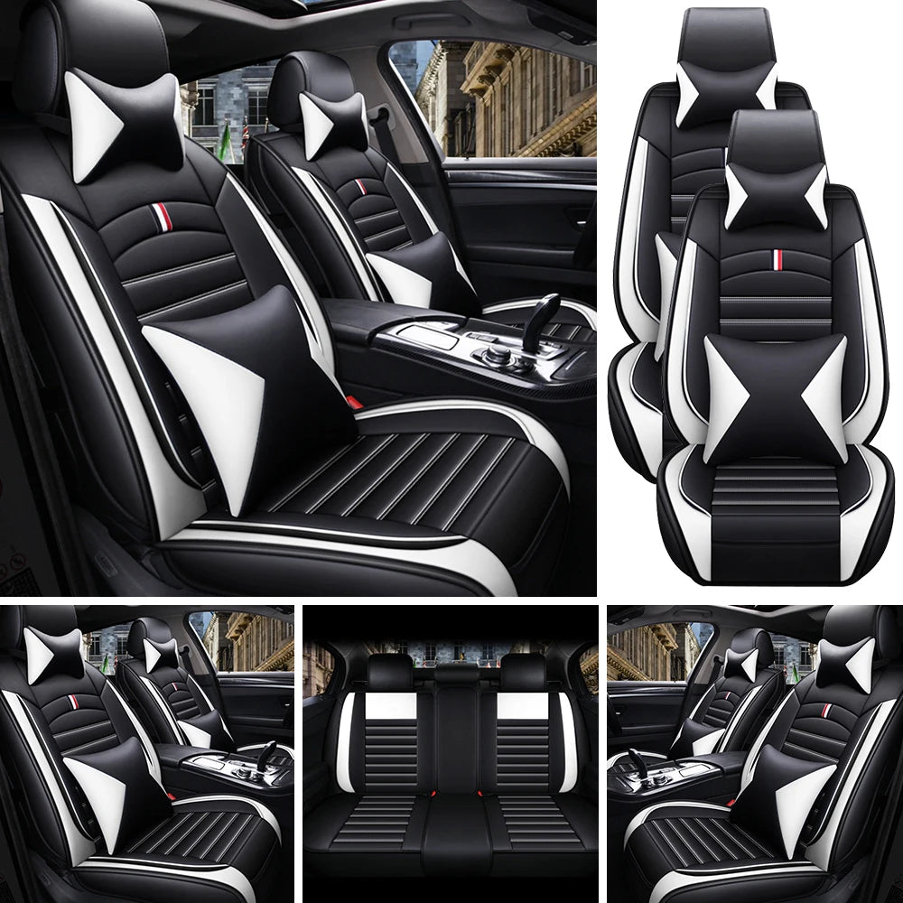 1pcs All inclusive seat cover full leather car seat cushion single seat driver and passenger seat cover all season universal pad