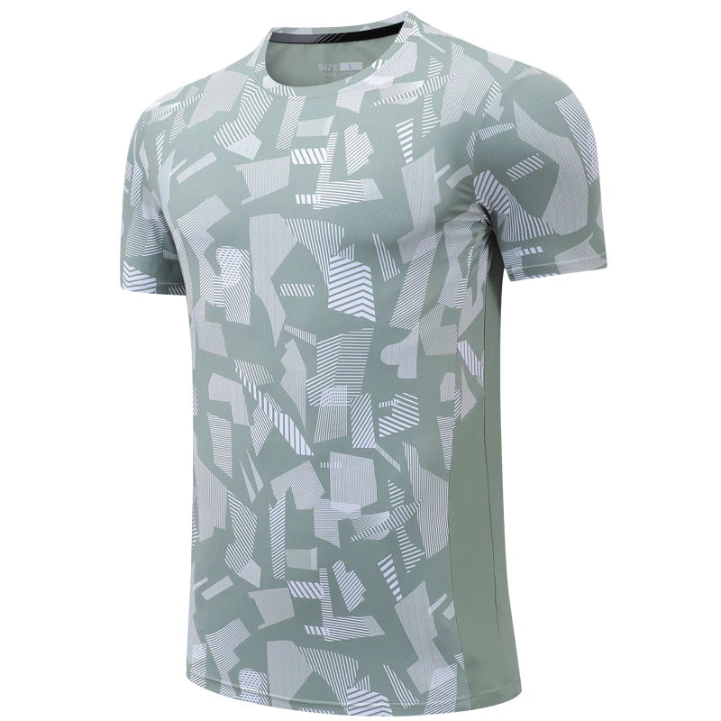 Chemises de sport à manches courtes pour hommes, t-shirt à séchage rapide, respirant, course à pied, jogging, entraînement de gym 3D, impression de lettres, mode