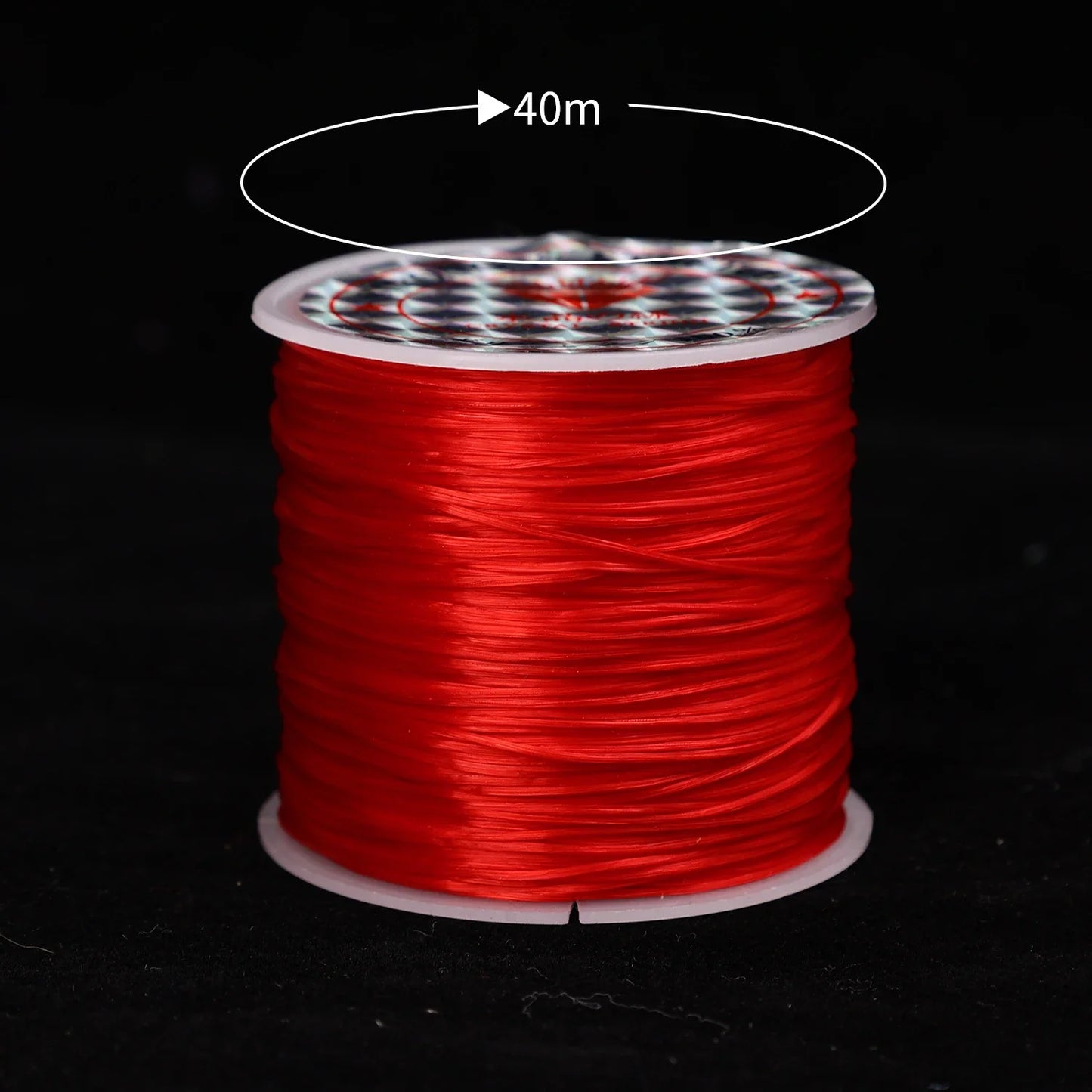 Fil de perles élastique rouge et blanc, pour bijoux, Bracelet, collier, bricolage, cordon de cristal, fils perlés, accessoires de couture, vente en gros