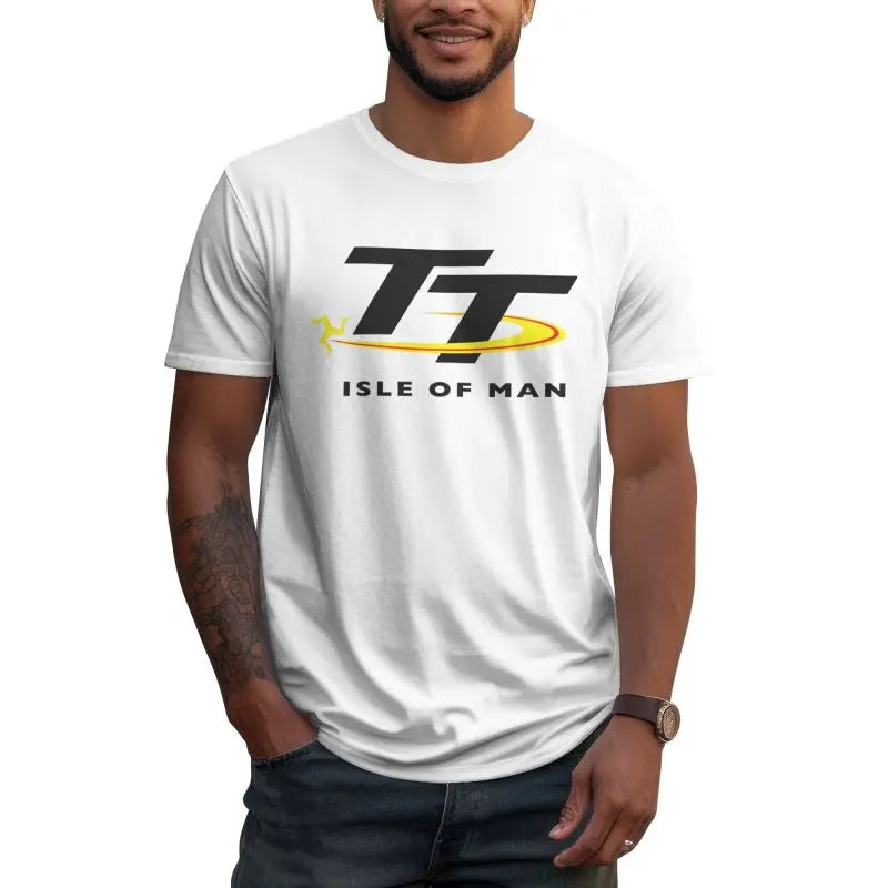Île de Man TT Races Manx T-Shirt imprimé hommes coton à manches courtes graphique t-shirts été décontracté grande taille hauts t-shirts Streetwear
