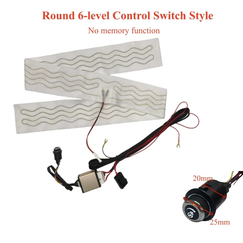 Kit de chauffage universel pour volant de voiture intégré, 12V 40W, coussin chauffant en fil d'alliage, système de commutation de contrôle du niveau de spécifications de voiture