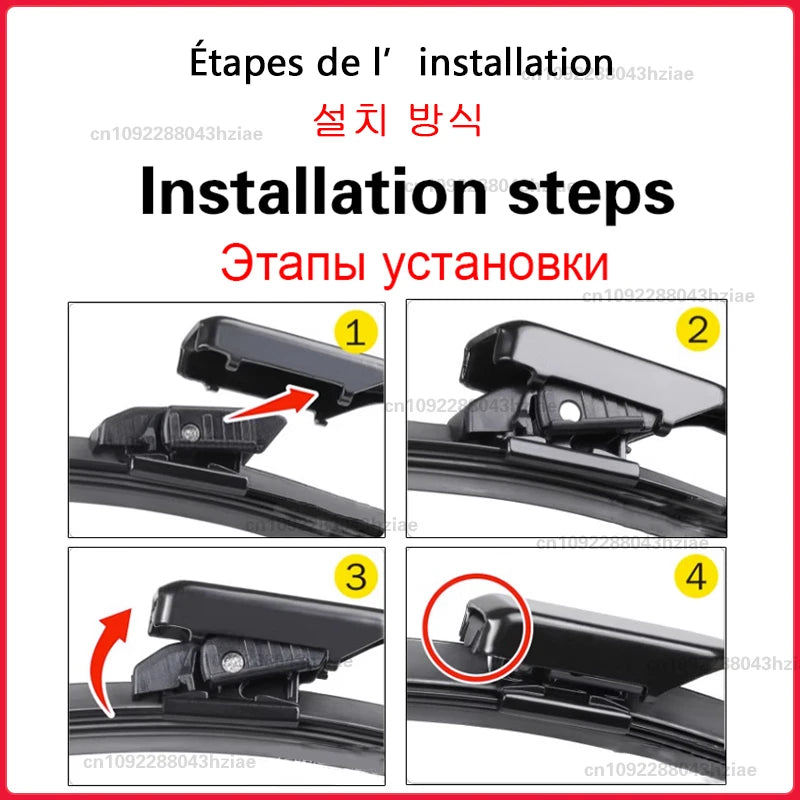Balais d'essuie-glace avant pour Dacia Sandero III 2020 – 2023, 2 pièces, accessoires de fenêtre de pare-brise 2021 2022 24 "+ 16"