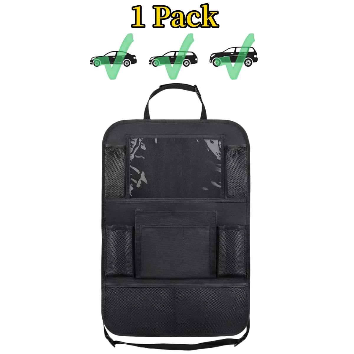 Organisateur de dossier de siège de voiture, 10 poches de rangement avec écran tactile, support de tablette, protecteur pour enfants, accessoires de voiture