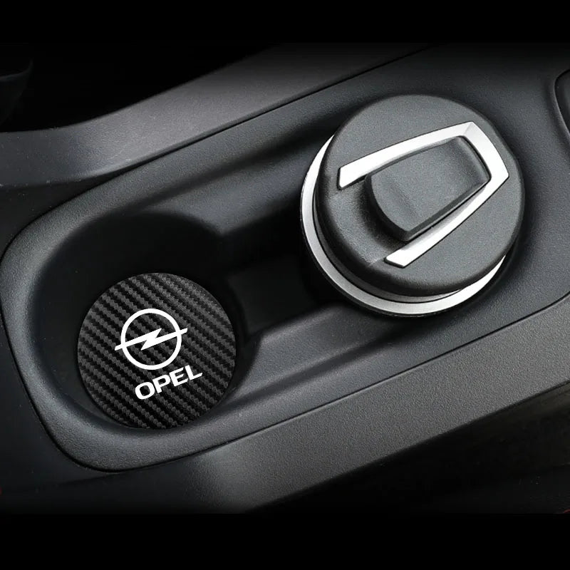 Dessous de verre en cuir antidérapant pour voiture, coussin de fente pour tasse d'eau, pour Opel Astra GTC Insignia Antara Meriva Zafira Vectra Mokka Corsa Grandland