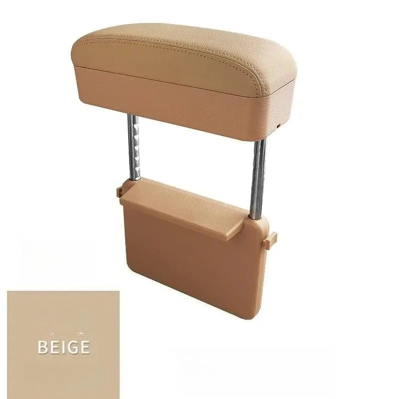 Boîte d'accoudoir de voiture universelle, Support de coude, Console centrale réglable, accessoires de voiture, organisateur d'espace de siège en cuir