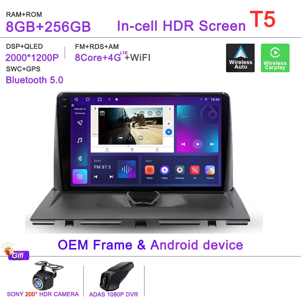 Android 15 autoradio pour Peugeot Expert 2 G9 2007-2017 2 No 2din DVD 5G Navigation stéréo GPS écran tête Carplay multimédia