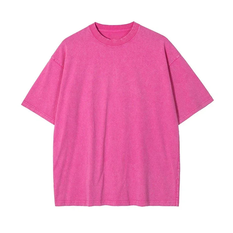 تيشيرتات عتيقة باهتة 2026 - تي شيرت نسائي بتصميم بانك ريترو على طراز الهيب هوب ستريت وير - تيشيرت قطني غير رسمي بأكمام قصيرة بتصميم هاراجوكو مغسول بحمض