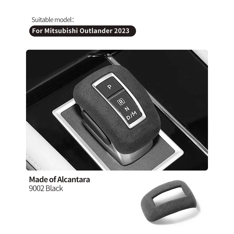Autocollant de couverture de coffre de changement de vitesse de voiture, en Alcantara, anti-rayures, accessoires de réglage intérieur, pour Mitsubishi Outlander 2023