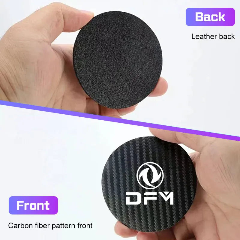 Tapis de dessous de verre de voiture en Fiber de carbone, pour Dongfeng DFM Aeolus ax3 k01 Ax5 580 h30 c31 ax7 AX4, support de verre d'eau, accessoires antidérapants