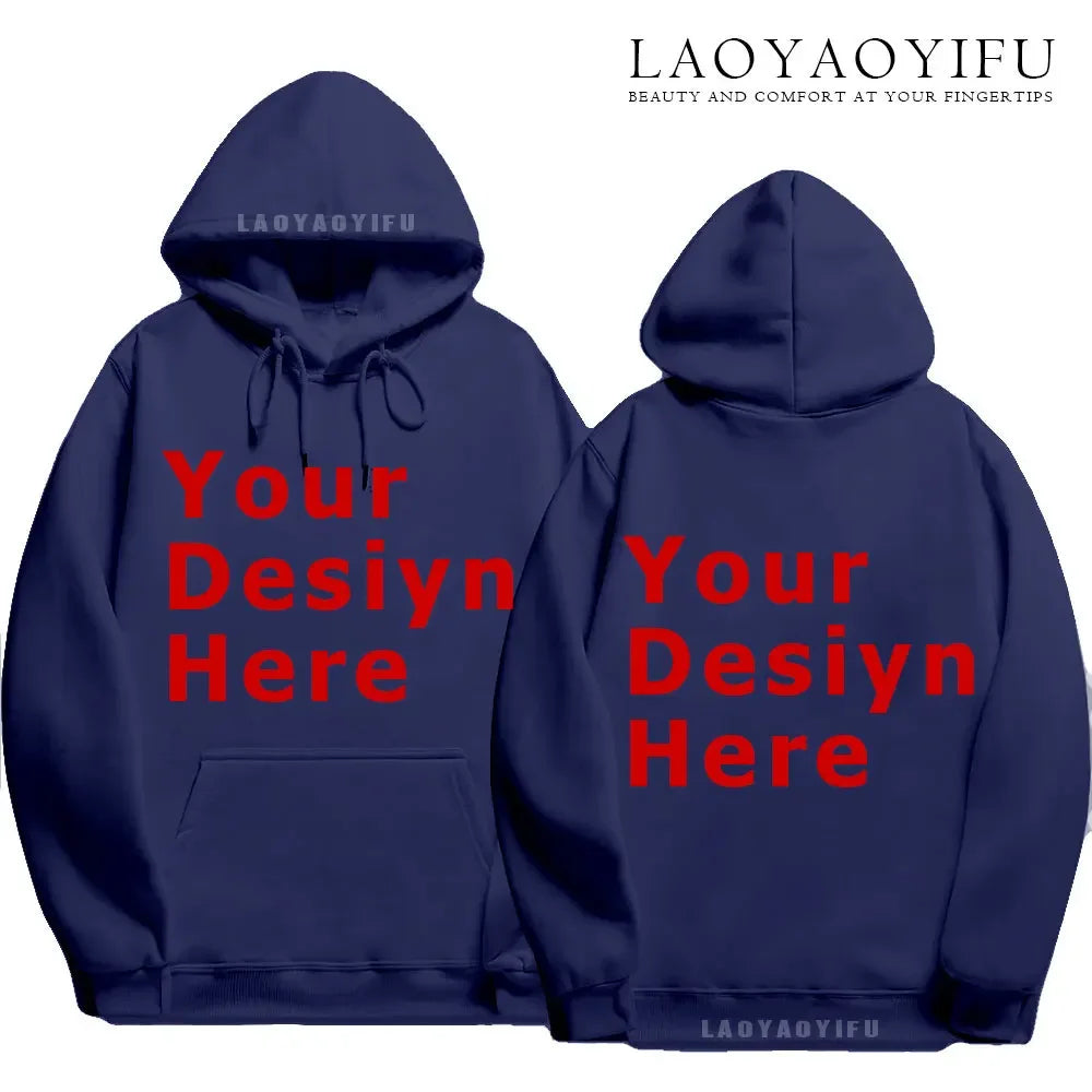 Chemises de ville ajoutez votre propre conception de texte personnalisé personnalisé avant et arrière sweat à capuche fête d'anniversaire personnalisation vêtements