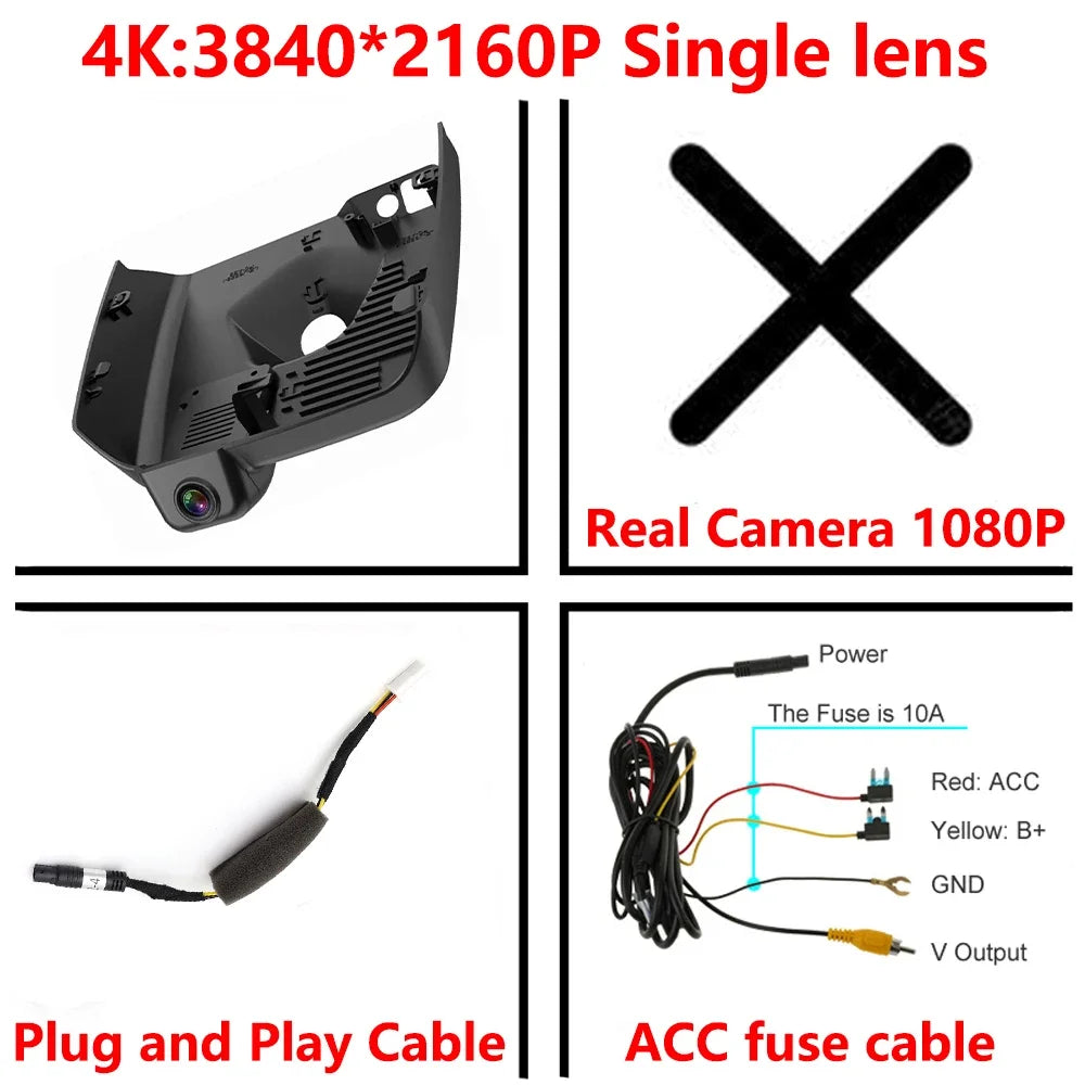 ZJCGO-Enregistreur vidéo de caméra de tableau de bord pour Lynk & Co 01 PHEV, DVR de voiture, 4K, WiFi, 3840x2160, 2018, 2019, 2020, 2021, 2022, 2023