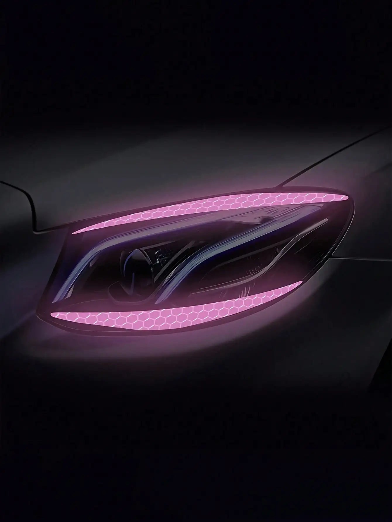 Autocollants réfléchissants pour sourcils de phares de voiture, autocollants en vinyle imperméables pour le style personnalisé, améliore la visibilité nocturne, installation facile à faire soi-même