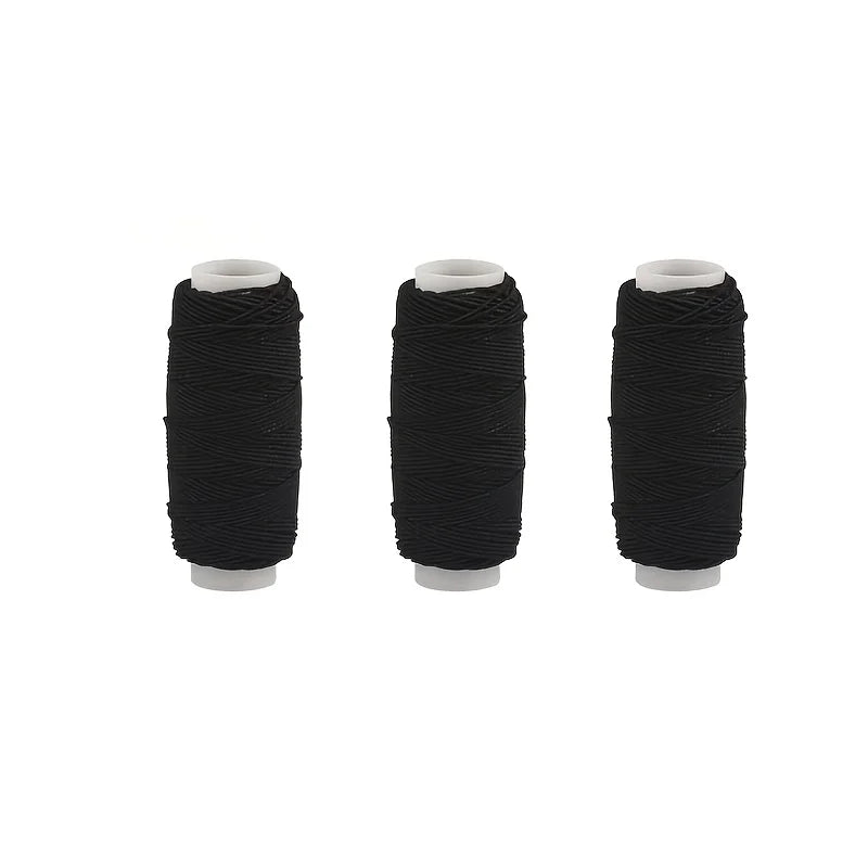 Fil élastique noir et blanc de 20m, corde élastique de 0.6mm, très fin, haute élasticité, ligne inférieure pour Machine à coudre, ligne de liaison pour vêtements de bricolage