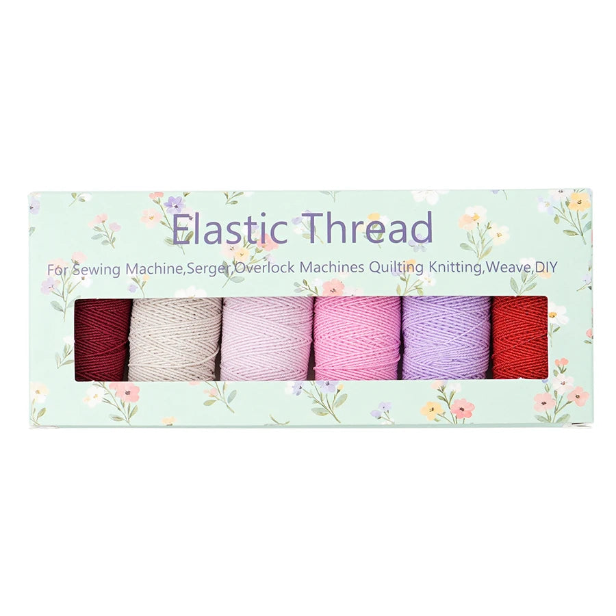 Fil inférieur et fil élastique pour machine à coudre, 0.6mm d'épaisseur, 20 mètres (fil fin en polyester à haute élasticité) avec étiquettes de perles