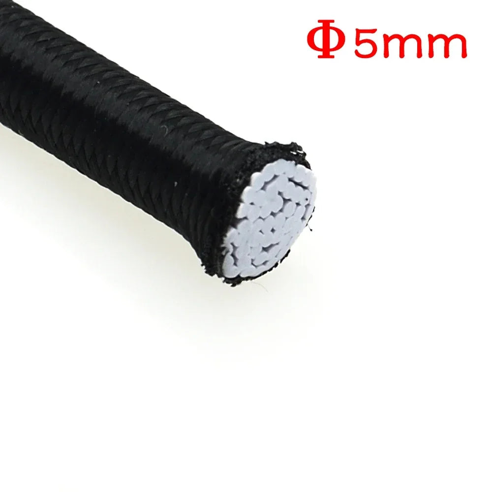 3/4/5/6/8MM noir fort cordon élastique élastique couture vêtements artisanat fournitures bande élastique élastiques corde bandes accessoires