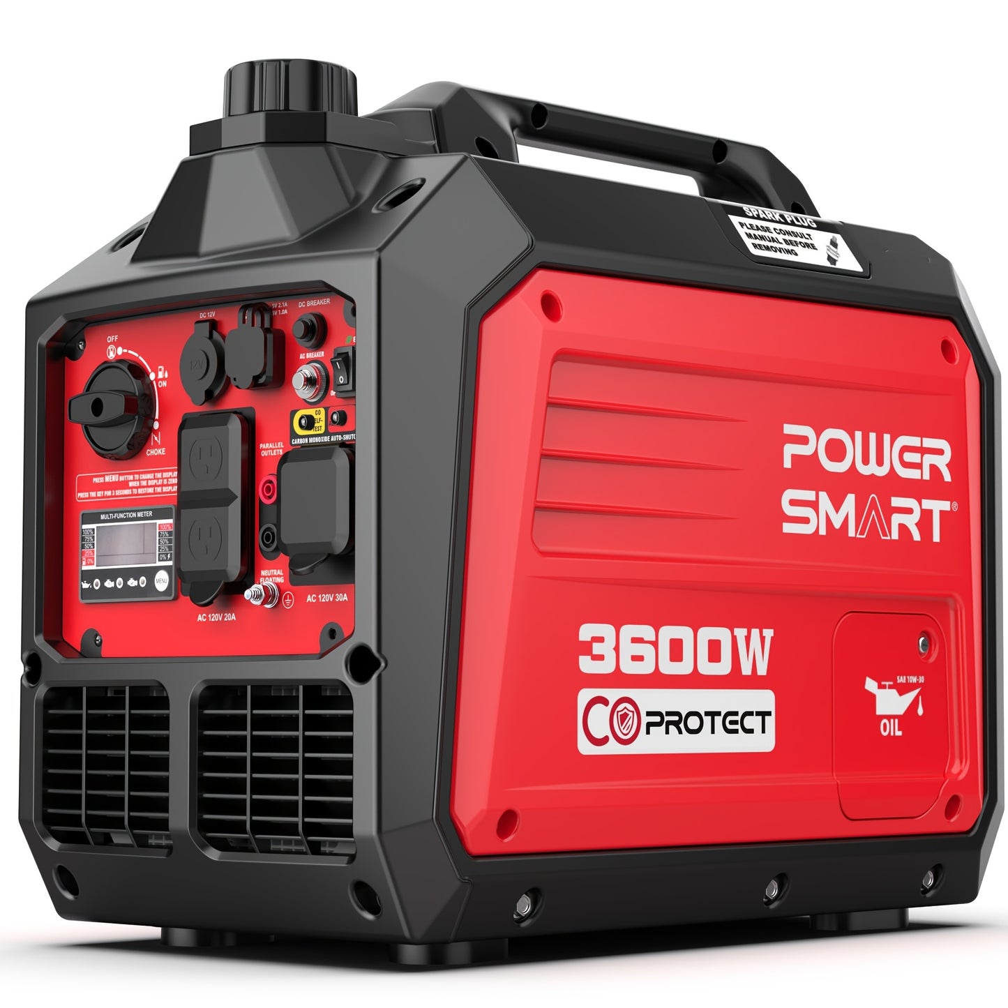 Générateur PowerSmart, équipement et équipement de camping, générateur d'onduleur portable super silencieux de 3600 watts, alimenté au gaz, prêt pour camping-car, paralys