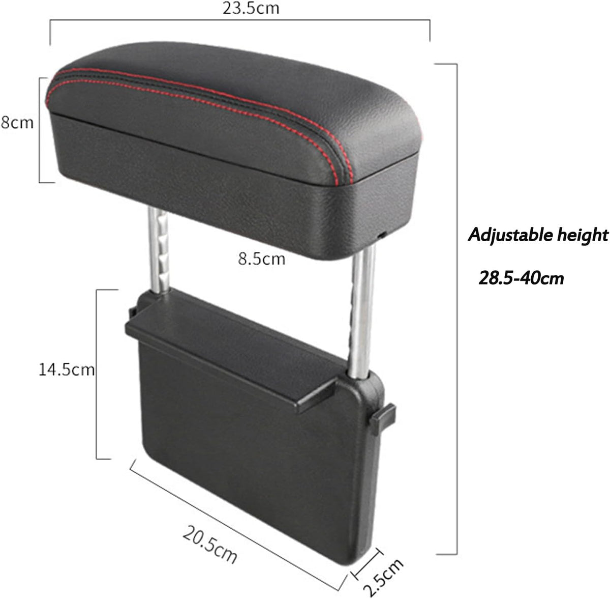 Car Armrest Storage Box Adjustable Car Center Console Armrest Box Car Seat Gap Filler Organizer for Most Vehicles SUV Trucks