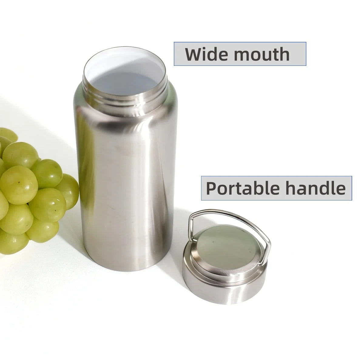 Bouteille Thermos à thé avec revêtement en céramique de qualité supérieure, tasse d'eau à Double paroi en acier inoxydable, flacon sous vide, bouteille de voyage, 350-750ml