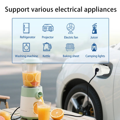 EVqiaoyi – adaptateur de déchargeur Type 2 V2L, prise ue 16A, décharge type2, pour BYD MG 4 Renault Jaecoo 7 Omoda Hyundi ZEEKR