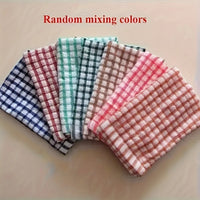 Torchon, chiffons de nettoyage de table, serviettes à carreaux de couleur aléatoire, chiffons absorbants, chiffons de nettoyage de cuisine, outils de nettoyage, réutilisables