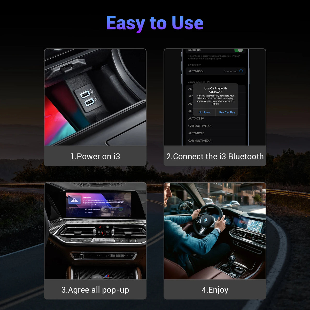 OTTOCAST Android 13 AI Box pour BMW CarPlay sans fil pour Netflix pour BMW ID6 ID7 ID8 accessoires de voiture 2025 cadeau du nouvel an pour hommes