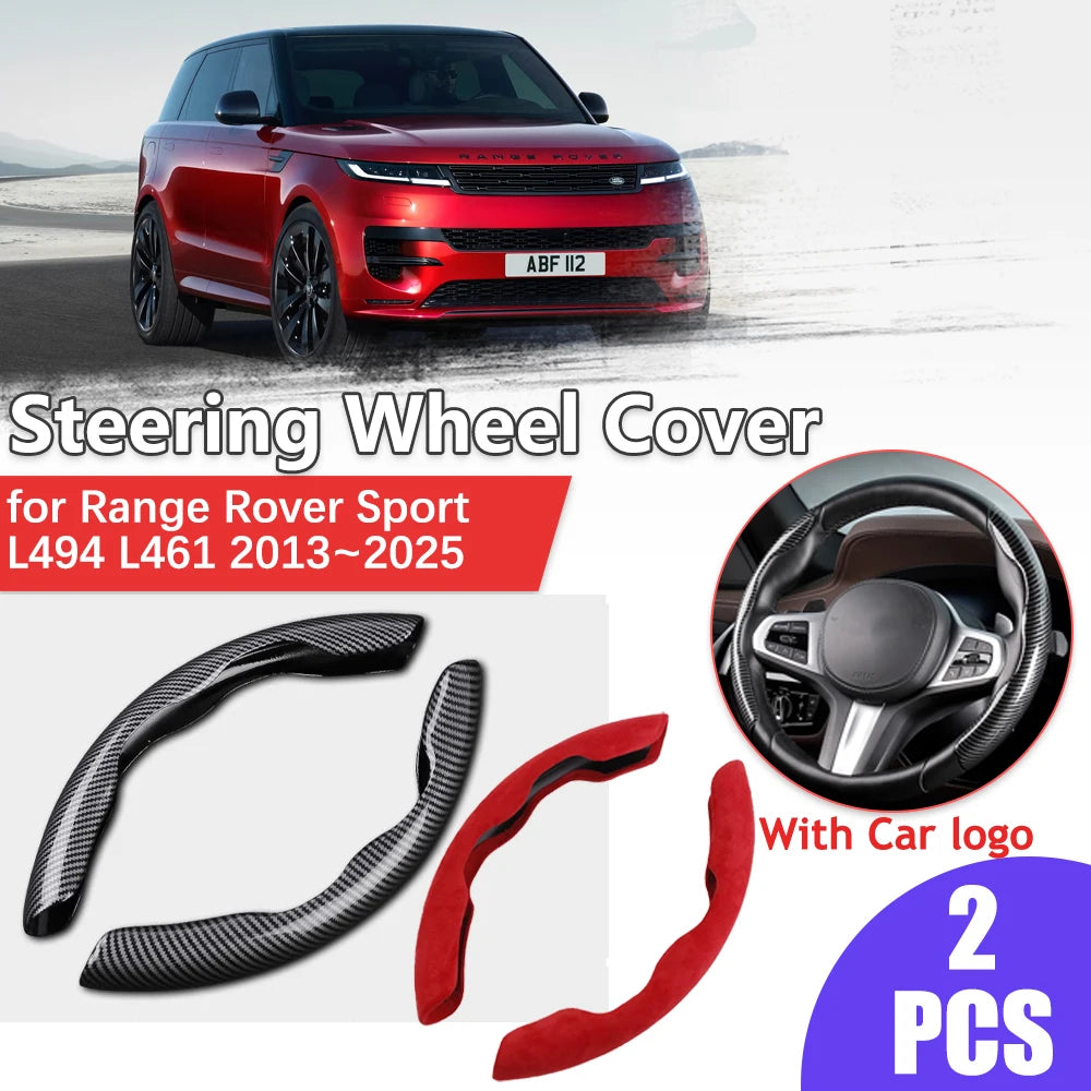 Juste de volant de voiture pour Range Rover dehors, cuir suédé, accessoires en fibre de carbone, partie coordonnante, L494, L461, 2013 ~ 2025, 2014