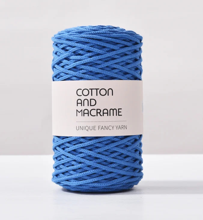 KNOOUS UDE-Fil à tricoter à la main en macramé de coton, sac de fil à crocheter, 130 coton de haute qualité, 3mm, 100% m par rouleau